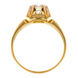 Victorian ring: a Yellow Gold Transition Round Brilliant Cut Diamond Engagement Ring sold by Doyle & Doyle vintage and antique jewelry boutique.