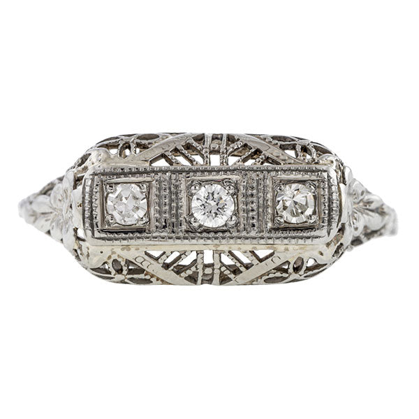 Vintage Filigree Diamond Ring