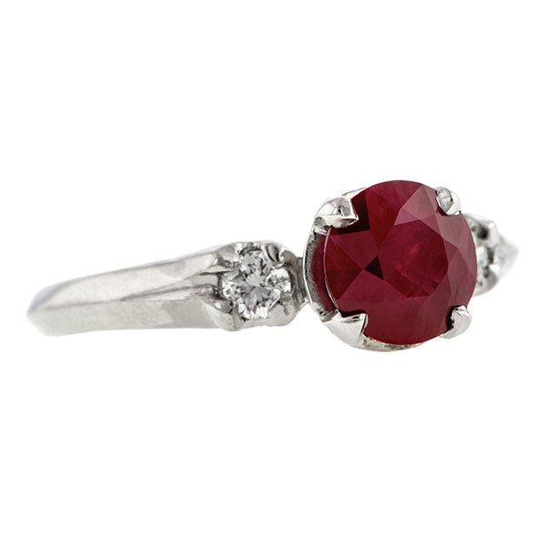 Vintage Ruby & Diamond Ring, 1.15ct