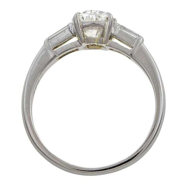 Vintage Oval Cut Diamond Engagement Ring, 1.30ct