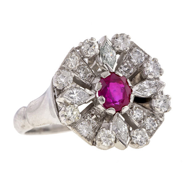 Vintage Ruby & Diamond Ring