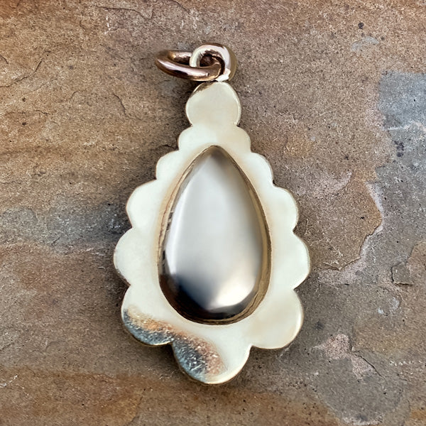Victorian Onyx & Hair Pendant sold by Doyle and Doyle an antique and vintage jewelry boutique
