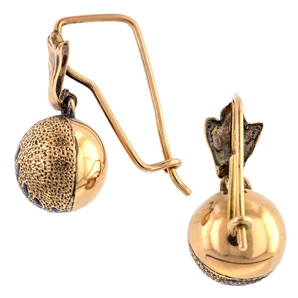 Victorian Enamel Ball Earrings