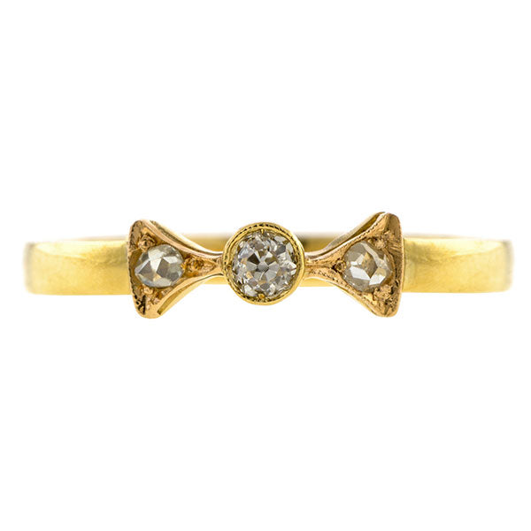 Antique Diamond Bow Ring