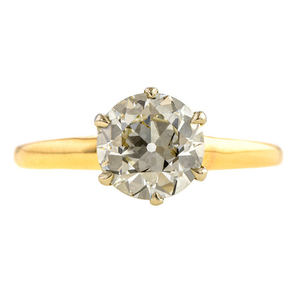 Vintage Solitaire Diamond Engagement Ring, 1.18ct.