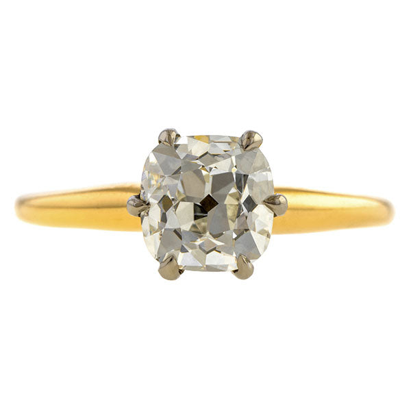 Vintage Solitaire Diamond Engagement Ring, 1.54ct.