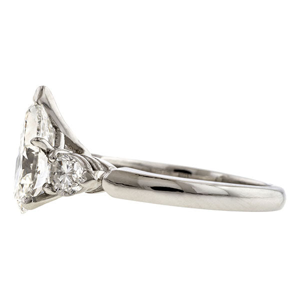 Vintage Pear Shaped Diamond Engagement Ring, 1.53ct.