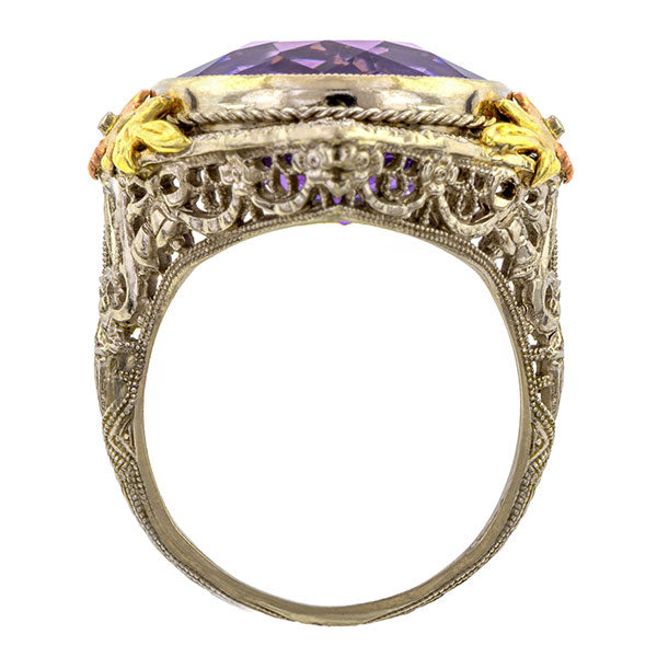 Vintage Amethyst Filigree Ring