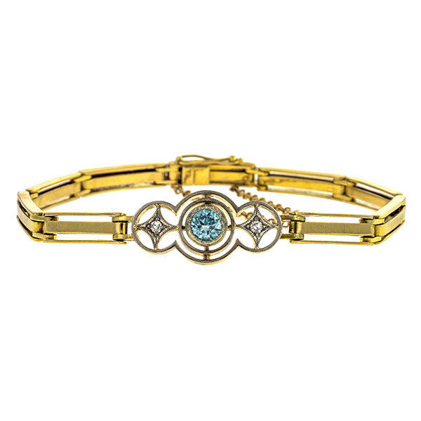 Antique Zircon & Diamond Bracelet