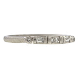 Vintage Baguette & Round Diamond Wedding Band