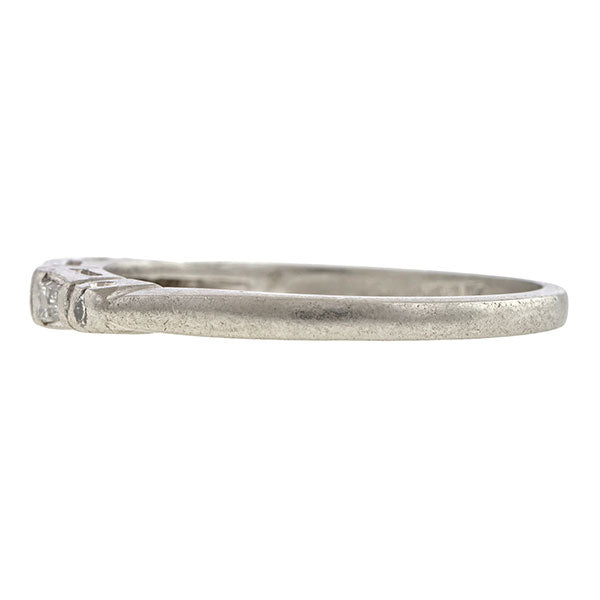 Vintage Baguette & Round Diamond Wedding Band