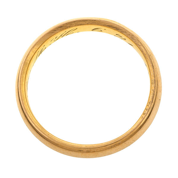 Vintage Gold Wedding Band Ring