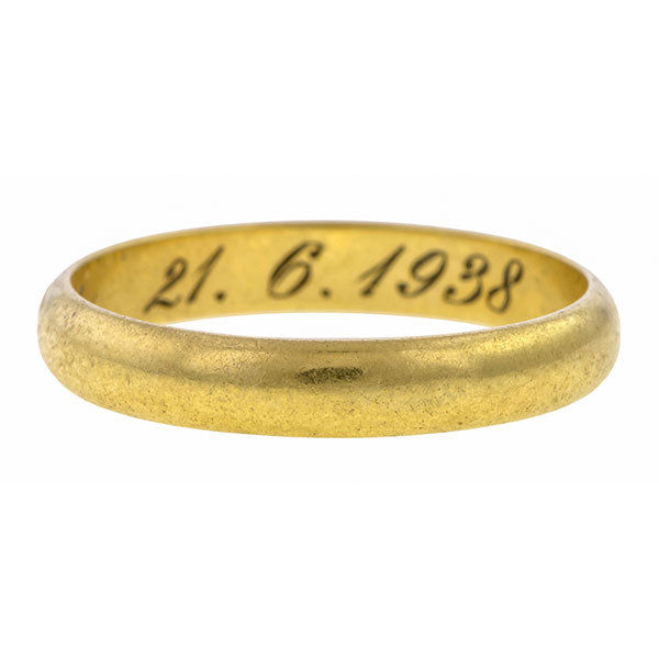Vintage Gold Wedding Band Ring