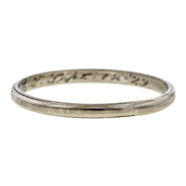 Vintage Half Round Wedding Band Ring