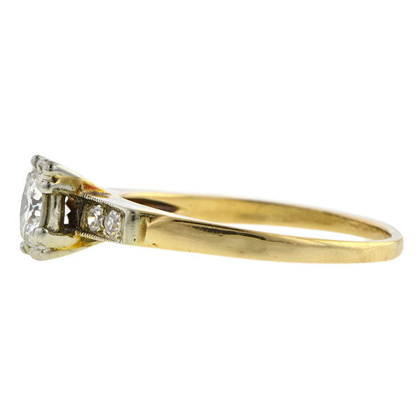 Vintage Engagement Ring, RBC 0.43ct