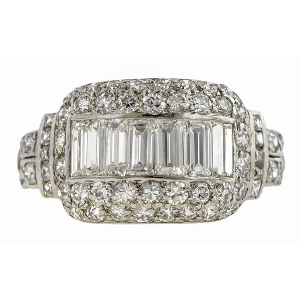 Art Deco Baguette and French Cut Diamond Ring from Doyle & Doyle 107621R