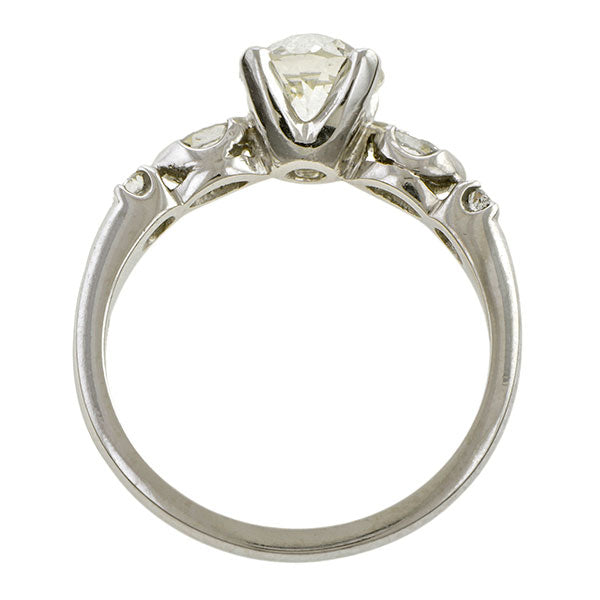 Vintage Engagement Ring, Old Euro 1.39ct