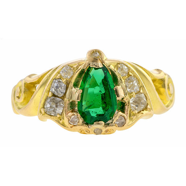 Victorian Emerald & Diamond Ring