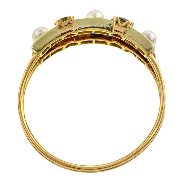 Victorian Garnet & Pearl Ring