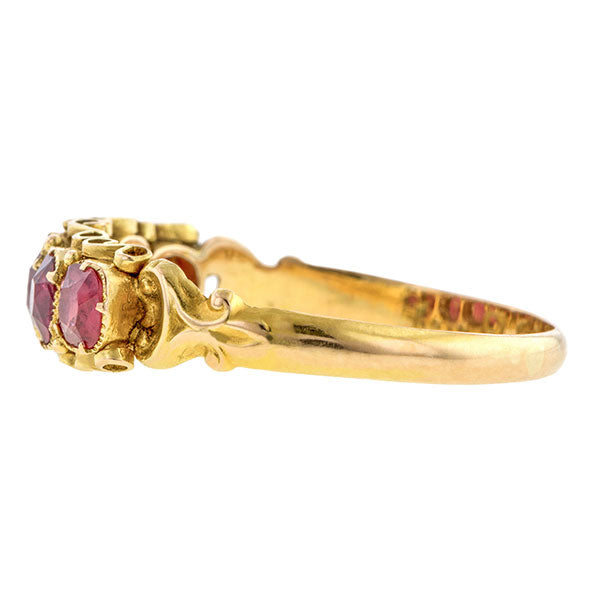 Victorian Ruby Five Stone Ring