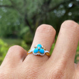 Antique Diamond Turquoise Enamel Ring from Doyle & Doyle
