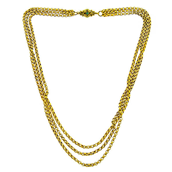 Georgian Triple Chain Necklace