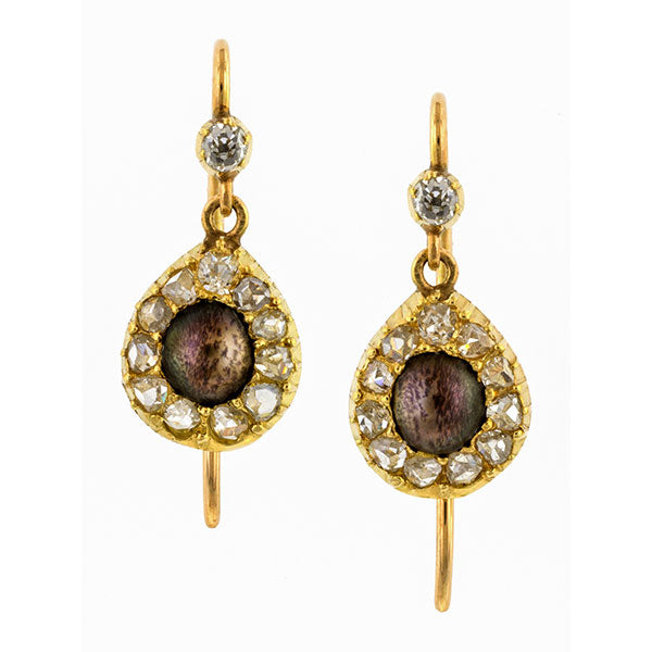 Victorian Pearl & Diamond Earrings
