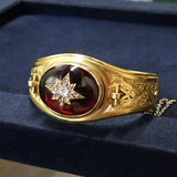 Victorian Garnet & Diamond Bracelet sold by Doyle and Doyle an antique and vintage jewelry boutique