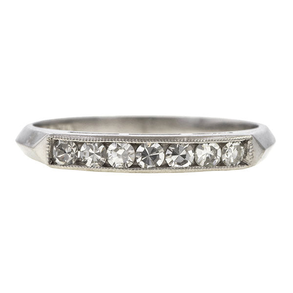 Vintage Channel Set Diamond Wedding Band Ring