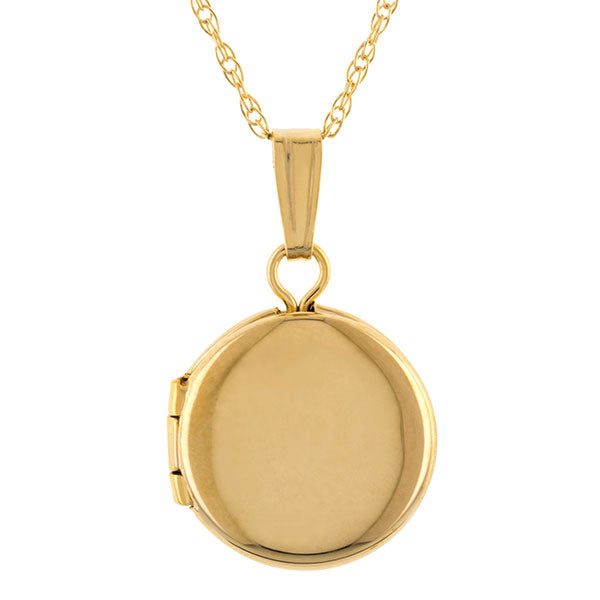 Petite Round Locket Necklace