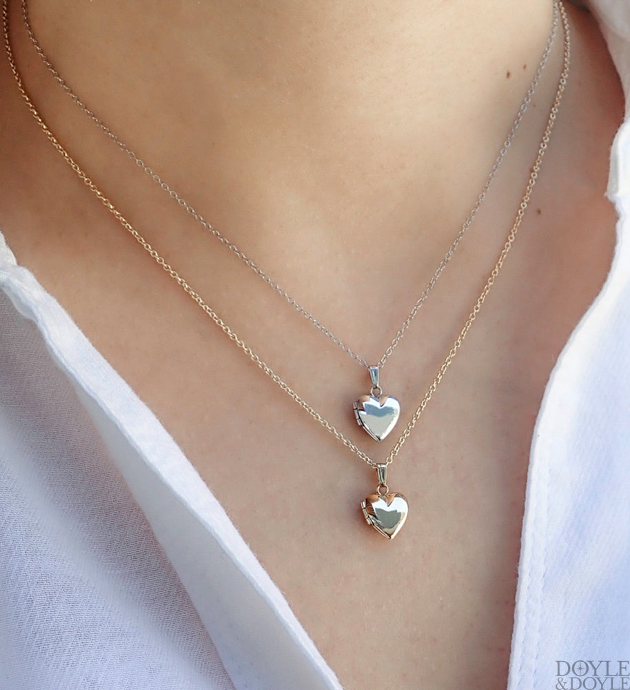 Petite Heart Locket Necklace