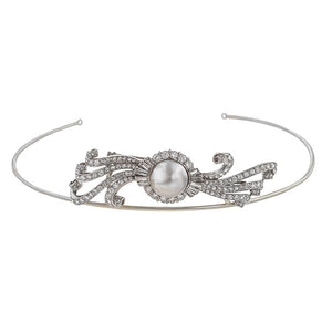 Vintage Baroque Pearl & Diamond Brooch