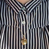 Oval Locket Necklace sold by Doyle and Doyle an antique and vintage jewelry boutique