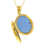 Oval Locket Necklace sold by Doyle and Doyle an antique and vintage jewelry boutique