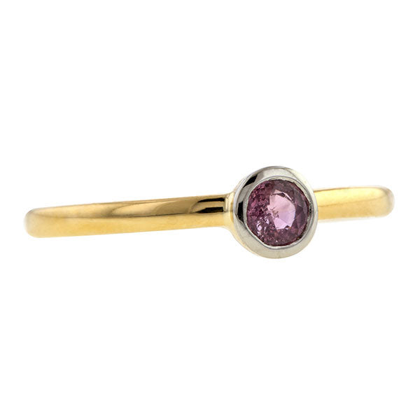 Bezel Set Pink Sapphire Ring, 0.30ct., Heirloom by Doyle & Doyle