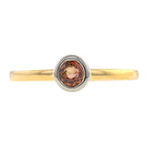 Bezel Set Orange Sapphire Gold Ring, from the Heirloom by Doyle & Doyle collection