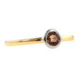 Bezel Set Orange Sapphire Gold Ring, from the Heirloom by Doyle & Doyle collection