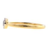 Bezel Set Orange Sapphire Gold Ring, from the Heirloom by Doyle & Doyle collection