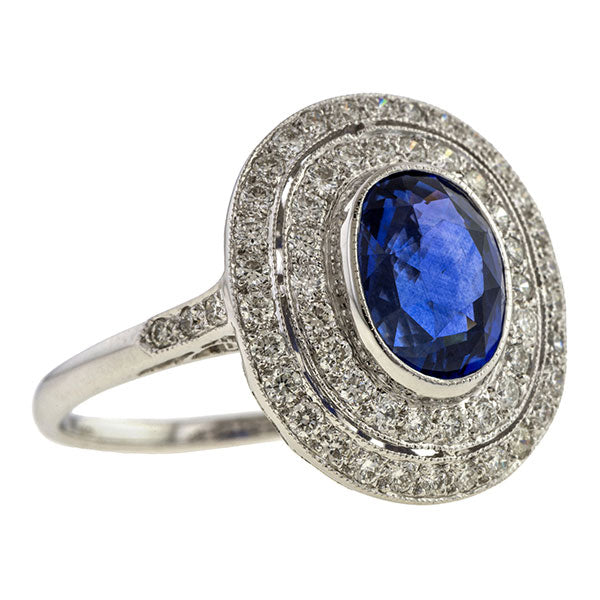Estate Sapphire & Diamond Ring