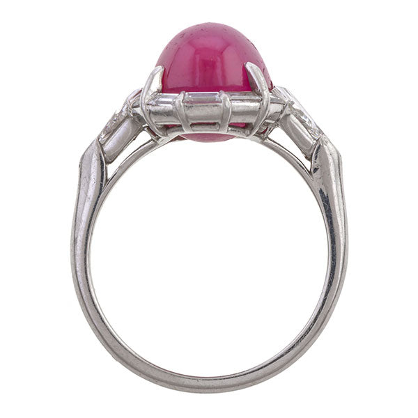 Art Deco Star Ruby & Diamond Ring