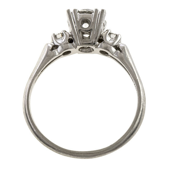 Vintage Engagement Ring, Old European 0.45ct