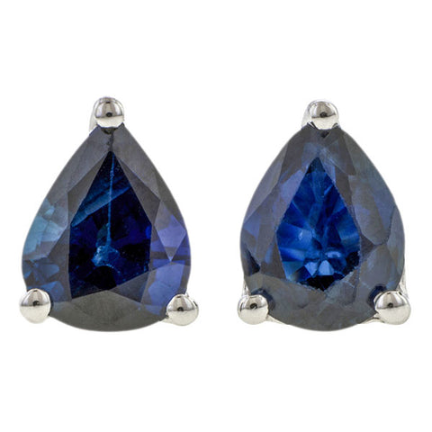 Pear Faceted Sapphire Earrings