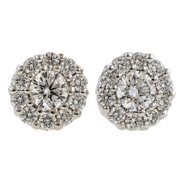 Diamond Cluster Earrings, 0.34ctw