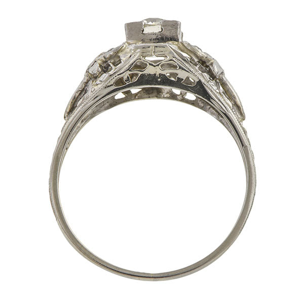 Vintage Engagement Ring, Old European cut 0.65ct