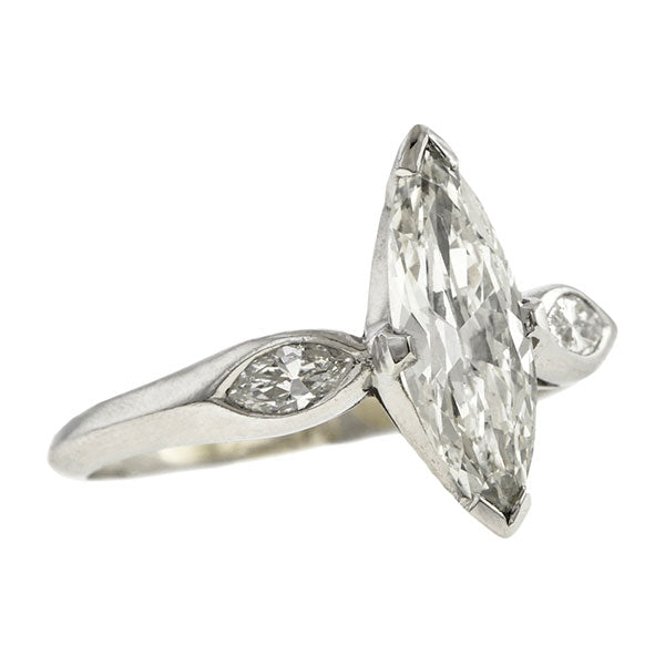 Vintage Engagement Ring, Marquise 0.94ct., sold by Doyle & Doyle an antique and vintage jewelry store.