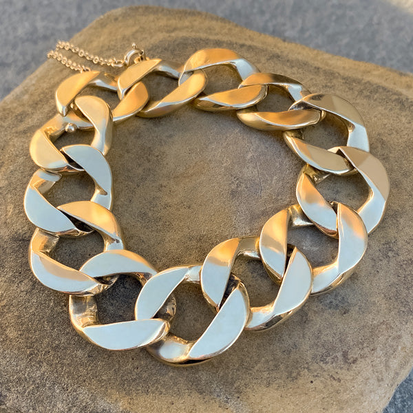 Vintage Curb Link Bracelet sold by Doyle and Doyle an antique and vintage jewelry boutique