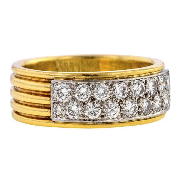 Estate David Webb Diamond Band sold by Doyle and Doyle an antique and vintage jewelry boutique