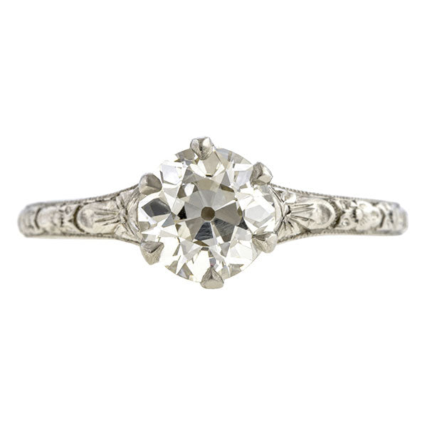 Vintage Engagement Ring, Old Euro 1.06ct.