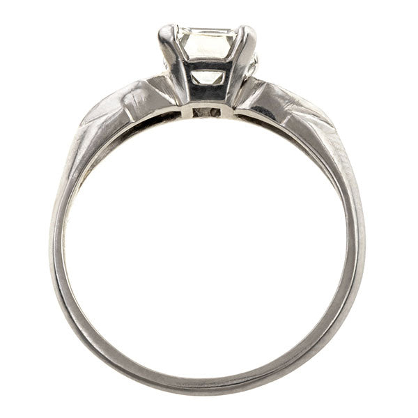 Vintage Engagement Ring, Asscher cut 0.86ct.