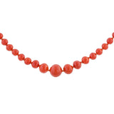 Antique Oxblood Coral Bead Necklace